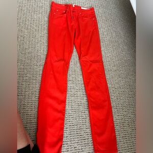 Rag and Bone red skinny jeans